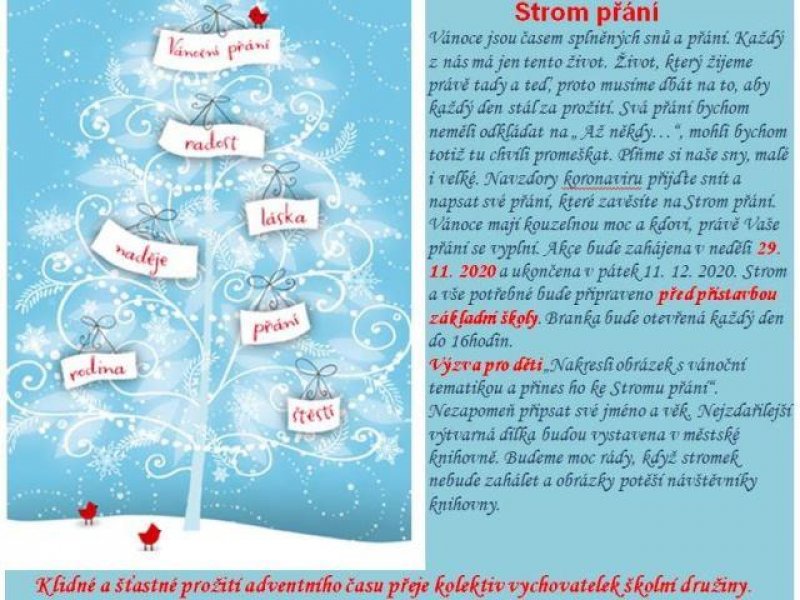 Pozvánka na akci Strom přání