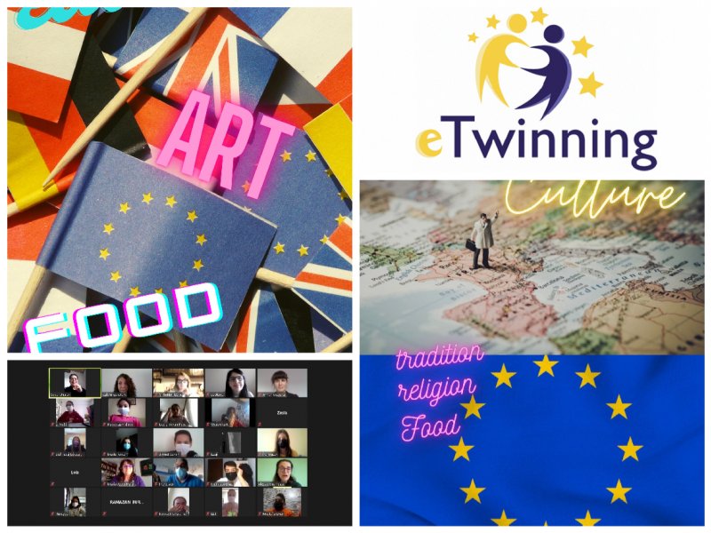 Videokonference a plakáty z projektu eTwinning