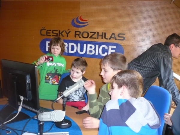 Návštěva redakce Českého rozhlasu Pardubice