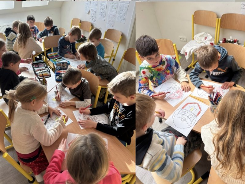 Přípravy na čerta, anděla a Mikuláše ve družině