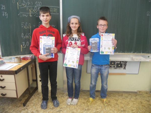 Matematická soutěž má své vítěze!