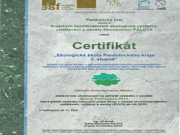 Ekologická škola Pardubického kraje 2.stupně